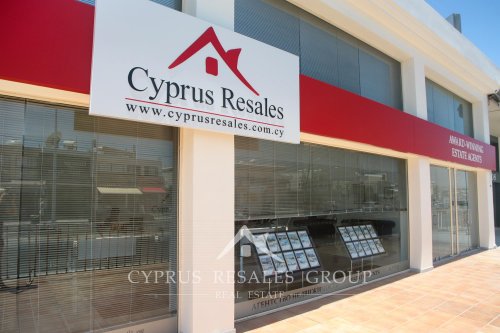 High street office of Cyprus Resales estate agents in Paphos - 7 Tombs of the Kings Ave, Kato Paphos, Cyprus