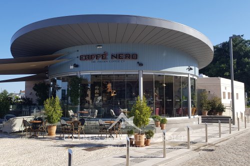 All new modern Cafe' Nero in Paphos Old Town, Cyprus 