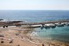 Harbor with sandy beach in St George, Municipality of Peyia, Cyprus