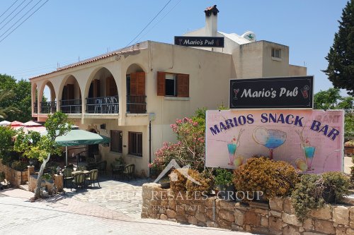 Marios Snack Bar in Tala square, Cyprus